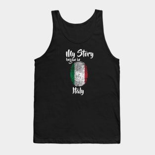 Italy Flag Fingerprint My Story DNA Italian Tank Top